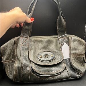 Elegant Black Leather Handbag